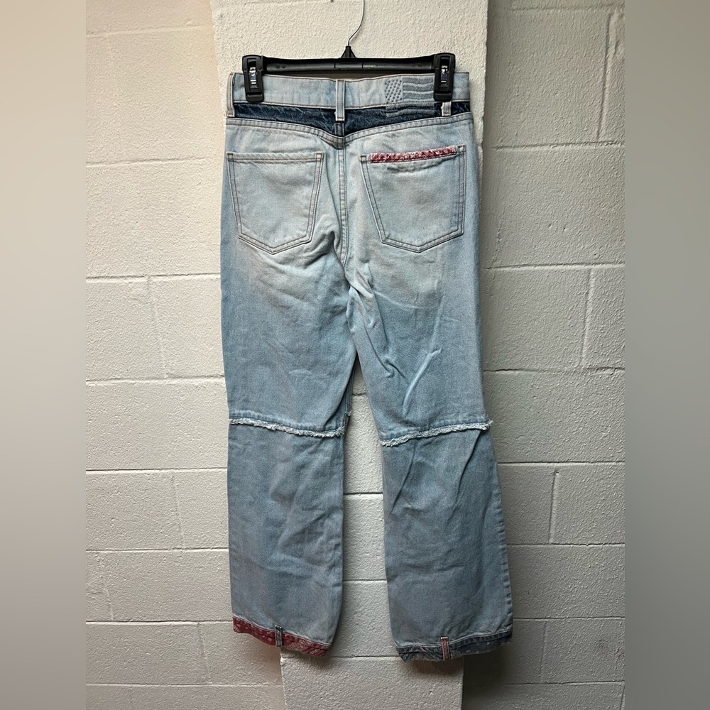 Revice Patchwork Women Jeans - Red and Blue Size 26 - Picture 4 of 6
